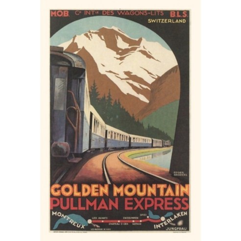 (영문도서) Vintage Journal Swiss Trains Travel Poster Paperback, Found Image Press, English, 9781648113055