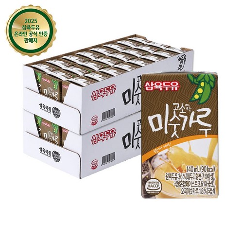 삼육두유 고소한 미숫가루 두유, 48개, 140ml