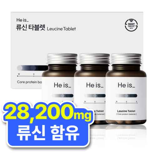 히이즈 류신 타블렛 28200mg 단백질 중년 근육, 60정, 1개