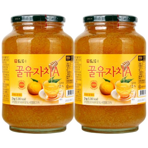 담터 꿀유자차A, 2kg, 1개입, 2개