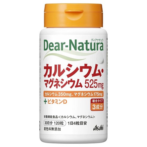 Asahi 디어 내츄라 칼슘 마그네슘 525mg 타블렛, 1개, 120정