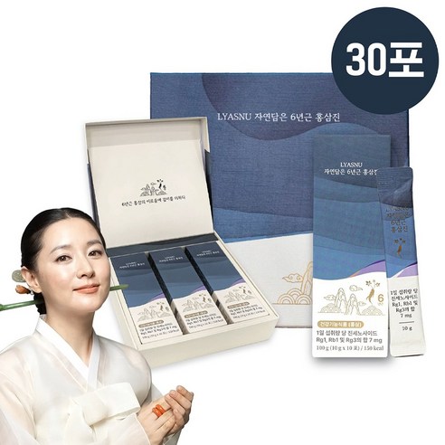 이영애의 건강미식 자연담은 6년근 이영애 홍삼 30포, 3세트, 30개