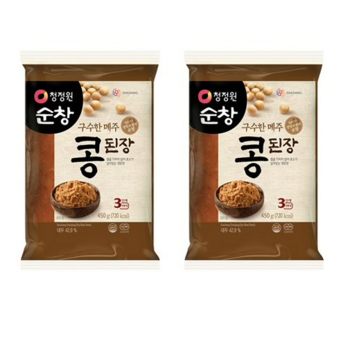 청정원 구수한 메주 콩된장, 6개, 450g