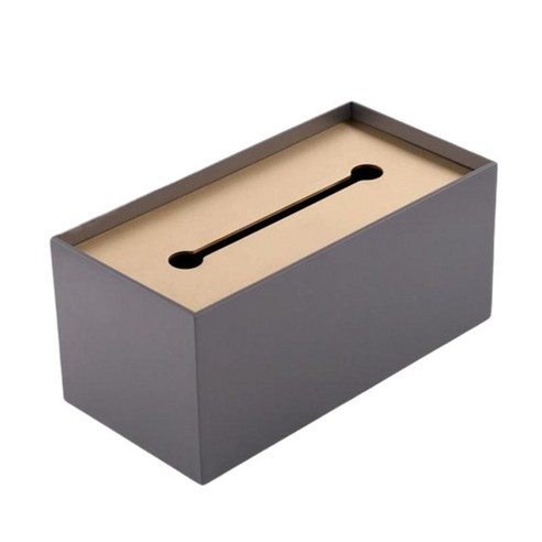 거실 용 스테인레스 스틸 티슈 박스 냅킨 홀더 페이셜 티슈 용기, 22x11x10cm, 회색