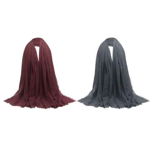 여성을위한 2pcs 이슬람 히잡 머리 스카프 목도리 헤드 기어 이슬람 얼굴 베일