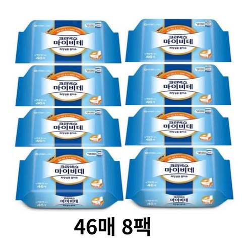 크리넥스 마이비데 화장실용 물티슈 리필형 46매 8팩, 8개, 46개