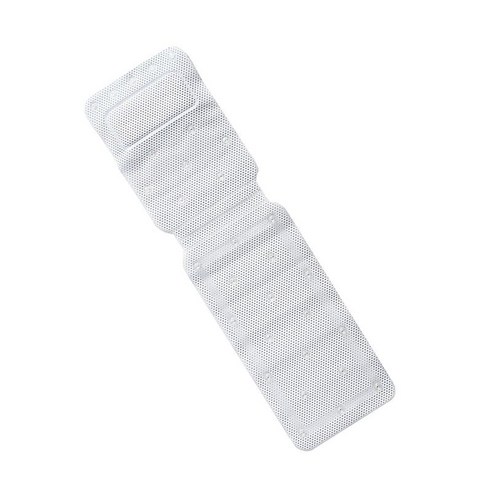 욕실 용 흡입 컵 욕조 매트 욕조가있는 목욕 베개 매트 메쉬 컴포트, 125x36cm., PVC., 하얀