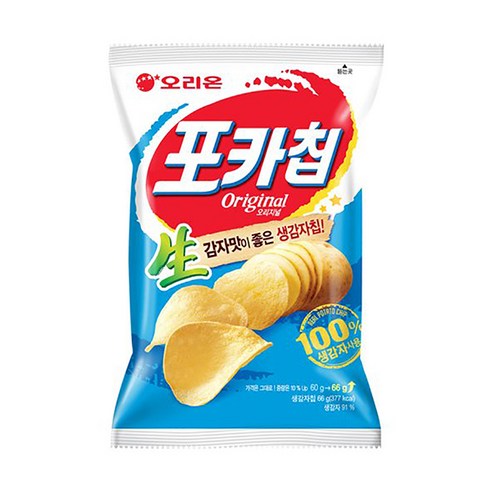 오리온 포카칩 오리지널, 66g, 6개