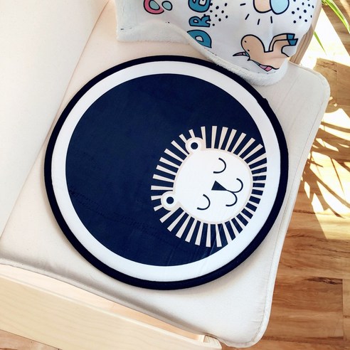 DFMEI 북유럽 귀염둥이 만화 벨벳 의자 매트리스용 원형 방석 이형 매트리스 사무실 식당 가정용 매트리스, 색깔3, 옵션1