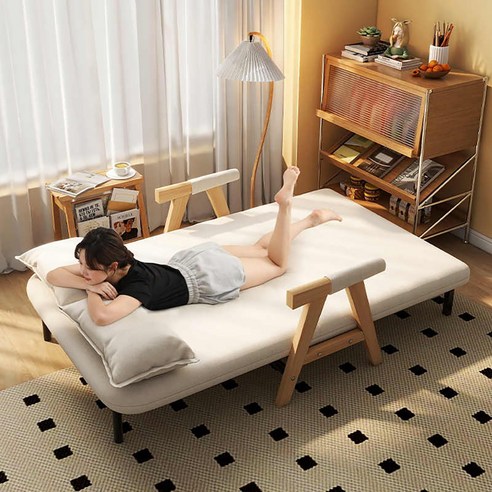 폴디드림 푹신한 고급 접이식 침대 매트리스 라꾸라꾸 1인용 간이 매트리스 자취방 사무실, 블루