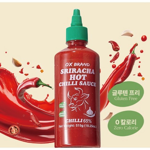 OX황소표 스리라차 핫 칠리 소스 대용량 515g 1개 맛있는 칠리소스, 515g, 2개 - 칠리소스 | 쿠팡