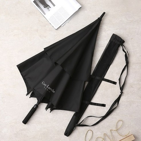  씨로이 초경량 방수 러닝벨트, 블랙 여성패션 기라로쉬 80 솔리드 이중 방풍 의전용 대형 장우산
