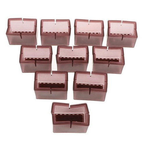 10pcs 고무 직사각형 의자 다리 모자 패드 바닥 커버 커피, {"수건소재":"PVC 고무 에폭시"}