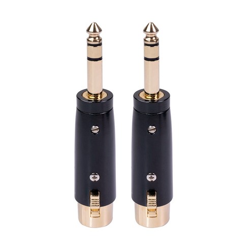 노 브랜드 2개 3Pin XLR 암 잭 ~ 6.35Mm 남성 플러그 스테레오 마이크 어댑터 커넥터