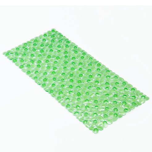 KORELAN조약돌 욕실 미끄럼 방지 매트 pvc 욕실 바닥 매트 공급, 투명한 녹색, 36*75cm