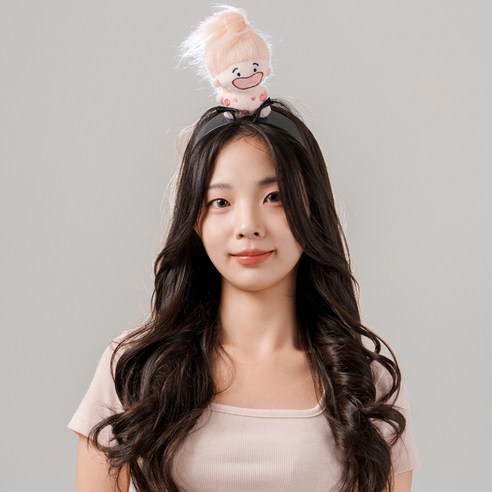 말랑마쥬 인싸템 캐릭터 파티 머리띠, 1개, 깨비_핑크