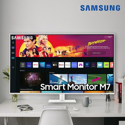 삼성스마트모니터m7 삼성전자 스마트모니터 M7 S43BM701 화이트 107.9cm 4K UHD