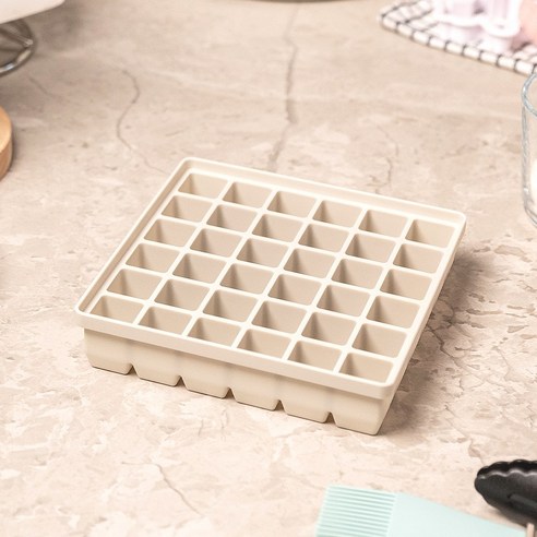 소노리떼 실리콘 얼음틀 6종 2p 세트 뚜껑이 있는 아이스트레이, 아이보리, 2개
