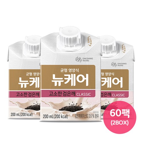 뉴케어 검은깨맛 classic 200ml 30팩 x 2, 2개, 뉴케어 고소한검은깨맛(슬림형) 200ml x 60팩, 단품