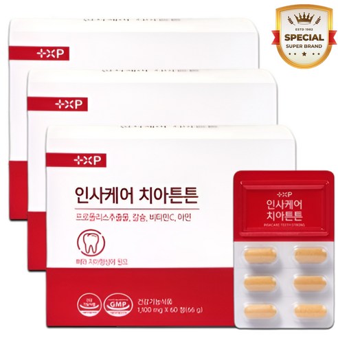 잇몸 치아건강 치아형성 칼슘영양제, 3개, 60정