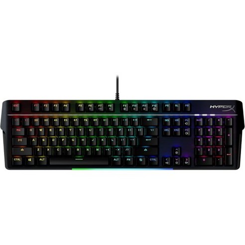HyperX Alloy MKW100 – 기계식 게임 키보드 다이내믹 RGB 조명 조명 프로필 저장을 위한 온보드 메모리 방진 스위치 브러시드 알루미늄... 