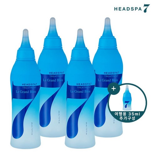 헤드스파7 [헤드스파7] 트리트먼트 215ml x 4 + 35ml 추가구성, 그랑블루 215ml 4개+35ml