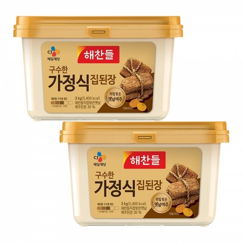 해찬들 구수한 가정식 집된장, 3kg, 2개