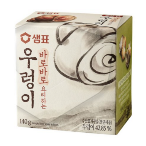 백앤 샘표 우렁 통조림, 140g, 2팩 샘표꽁치통조림 백앤 샘표 우렁 통조림, 140g, 2팩 샘표꽁치통조림