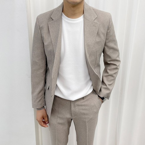 [웨딩나우ㅣ강추] 아도르클래식 Forewarn 2컬러 반밴딩 남자 봄 여름 가을 프리미엄 정장 수트 세트 [WeddingNOWㅣ인기상품]