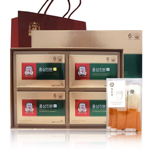 올따옴 정관장 6년근 홍삼진본 40ml 20포+국내산 천연꿀스틱 10포