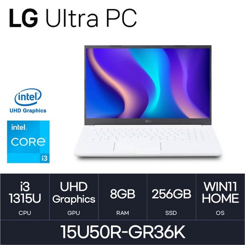 LG전자 울트라PC 15U50R-GR36K, WIN11 Home, 8GB, 256GB, 화이트