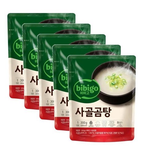 CJ 비비고 사골곰탕, 300g, 5개