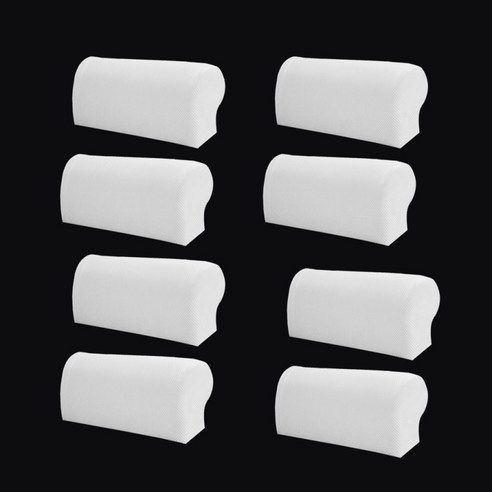 4쌍 탄성 소파 팔걸이 안락 의자 커버 흰색, 화이트, 폴리 에스터
