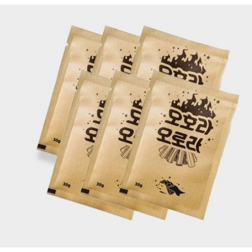 뮤토 캠핑 오호라 오로라 가루 매직파이어 불멍가루, 30g x 6p, 6개