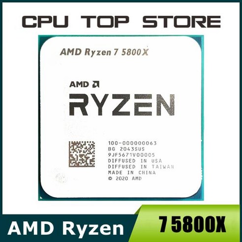 AMD Ryzen 7 5800X R7 3.8GHz 8 코어 16 스빨간색 CPU 프로세서 7나노미터 L3 = 32M 소켓 AM4, 한개옵션0