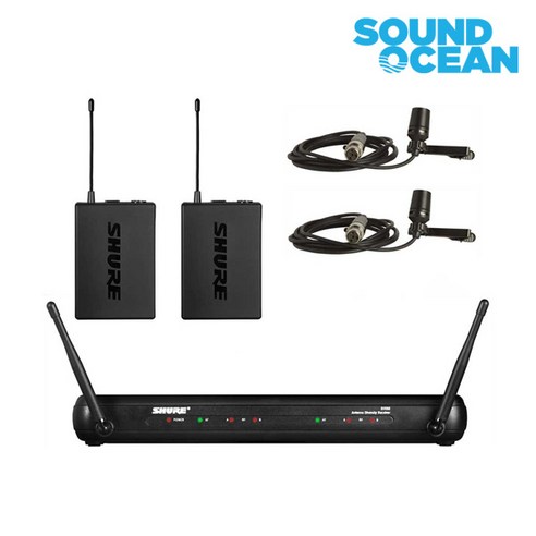 슈어 무선마이크 SHURE Wireless Microphone, SVX188/CVL(듀얼 무선핀)