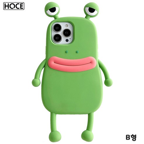HOCE 3D 입체 리틀 개구리 아이폰 14 프로 맥스 13 12 미니 커플 친구 귀여운 캐릭터 실리콘 케이스