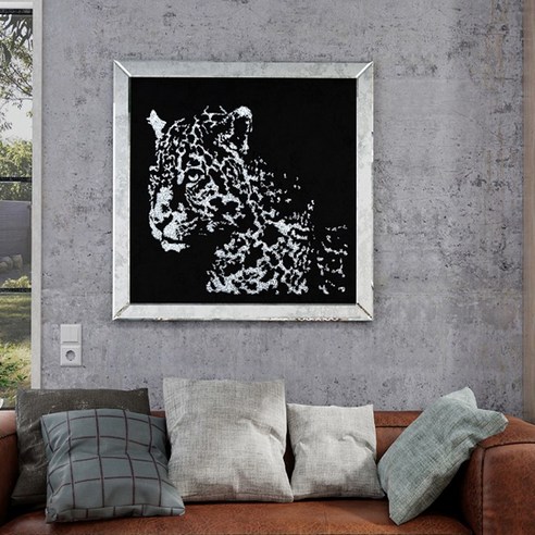 ARTLOGE 치타무늬 예술장식 벽그림 정사각형 블랙