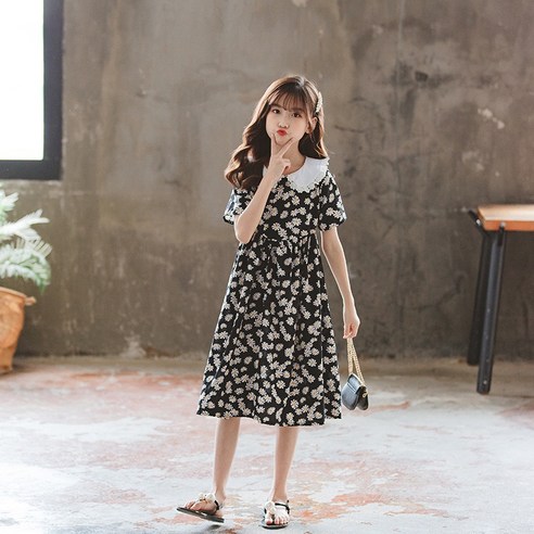 크리스탈하우스 여아 주니어 데이지 카라 원피스 [OPS842]