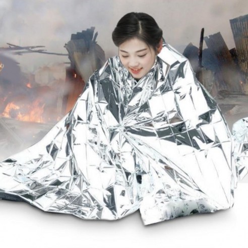 [1+1] 캠핑용품 은박 비상담요 방한, 2개, 130x210