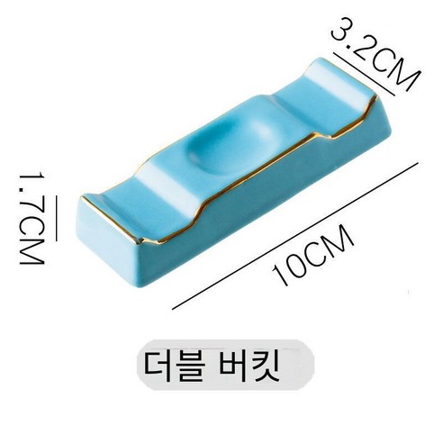 [다나에]가정용 프놈펜 세라믹 젓가락 홀더 스푼 홀더, 이중 사용-파란색, 1개장