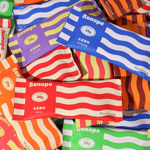다채로운 맛과 건강을 한 번에, 베노프 단백질바 소프트바 버라이어티팩