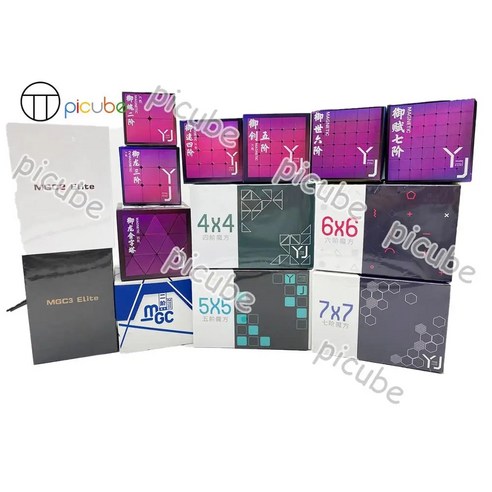YuShi YuFu 3x3 2x2 4x4 5x5 6x6 7x7 마그네틱 퍼즐 엘리트 메가민스 피라미드 큐브, 11.MGC 6x6..., 1개 - 메가밍크스큐브 | 쿠팡