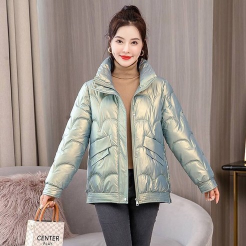 Mao 새로운 밝은 짧은 면화 패딩 자켓 여성 워시 프리 빵 코트 한국 스타일 느슨한 두꺼운 코트 작은 사람들
