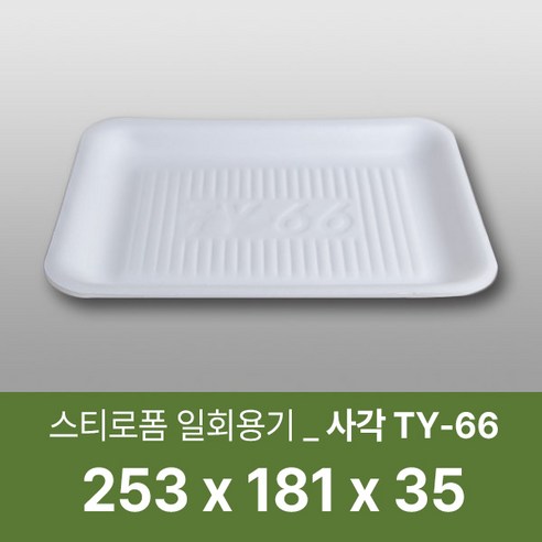 태양산업사 일회용 포장용기 배달포장용기 식품포장 음식포장 일회용기 스티로폼 TY66 100개 1박스, 1box, 100개입