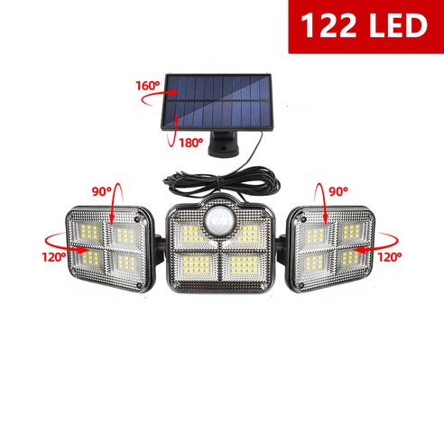 JXD 야외용 태양광 LED 태양광 정원등 방수성의 유도등, 122LED(분리된)