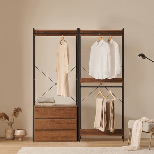 옷장 정리, 이제 걱정 끝! 깔끔한 드레스룸으로 변신하는 마법 시스템옷장세트