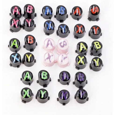 Xbox 시리즈 X 컨트롤러 A Y 버튼용 교체 ABXY 버튼 키트 핑크, Purple