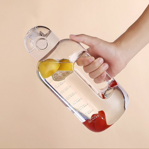 CAICHEN PC스포츠 빨대의 대용량휴대용물통, 2L흰색PC 휴대용물통, 2L-2.7L