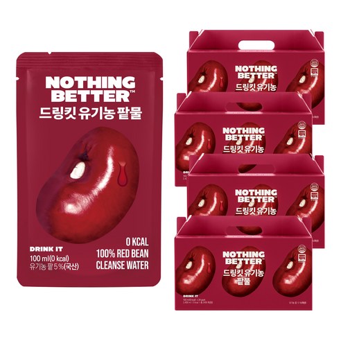 낫띵베럴 국내산 유기농 팥물 100ml 드링킷, 2박스, 2400ml